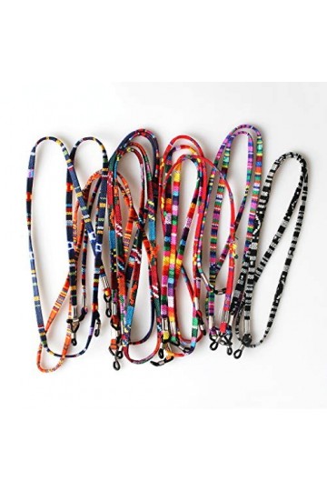 8 morceaux de corde à lunettes, utilisés pour les hommes et les femmes lunettes corde lunettes verres en fibre de verre avec 