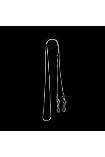 NUOLUX XZ9V Lanière de lunettes en métal argenté, acrylique