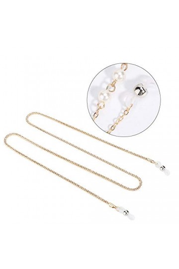 Chaîne de Lunettes exagérée en Or, Lunettes de Lecture, Bracelet en Alliage Portable, chaîne de Lunettes en Alliage, pour Hom