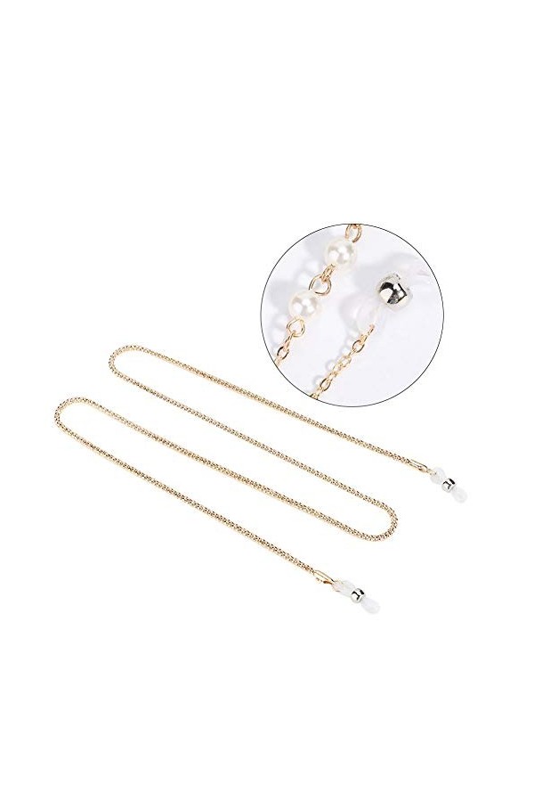 Chaîne de Lunettes exagérée en Or, Lunettes de Lecture, Bracelet en Alliage Portable, chaîne de Lunettes en Alliage, pour Hom