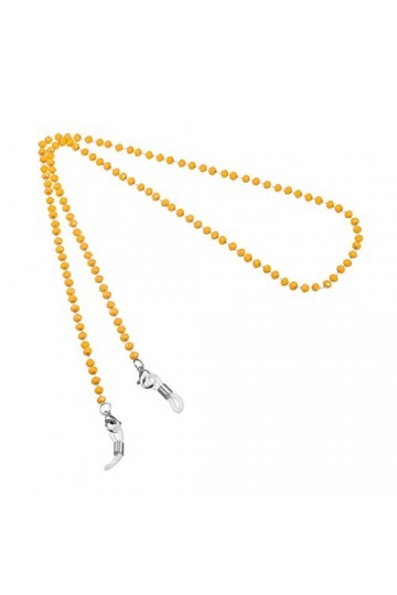 sourcing map Lunettes Chaîne, 26" Lunettes Soleil Perlées Sangle Support Autour Cou Lunettes Chaîne Chapeau Sangle Cordon, Or