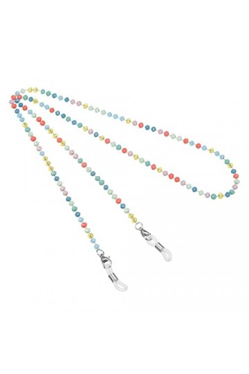 sourcing map Lunettes Chaîne, 26" Lunettes Soleil Perlées Sangle Support Autour Cou Lunettes Chaîne Chapeau Sangle Cordon, Lé