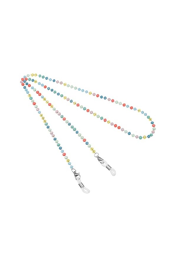 sourcing map Lunettes Chaîne, 26" Lunettes Soleil Perlées Sangle Support Autour Cou Lunettes Chaîne Chapeau Sangle Cordon, Lé