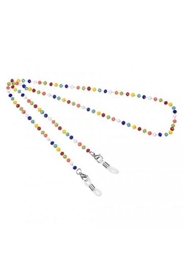 sourcing map Lunettes Chaîne, 26" Lunettes Soleil Perlées Sangle Support Autour Cou Lunettes Chaîne Chapeau Sangle Cordon, Pr