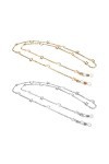Borsgye Lot de 2 chaînes de retenue pour lunettes - Style étoile et lune