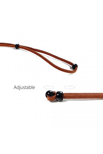 Borsgye Lot de 8 chaînes de lunettes en cuir et velours