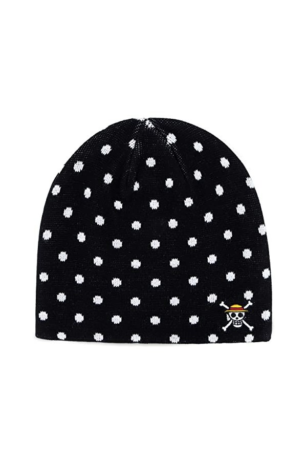 Roffatide Anime One Piece Casquettes de Crâne Chapeau Tête de Mort Brodé Camo Gris Bonnet Ras du Cou Bonnet dhiver en Tricot