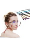 MiaLover Lot de 9 cordons à lunettes en cuir synthétique - Pour homme et femme
