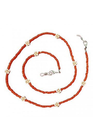 Holibanna Masque Aux Fleurs De Perles De Riz Support De Collier De Perles Chaîne De Lunettes De Soleil Perlée Lanière Pour Fe