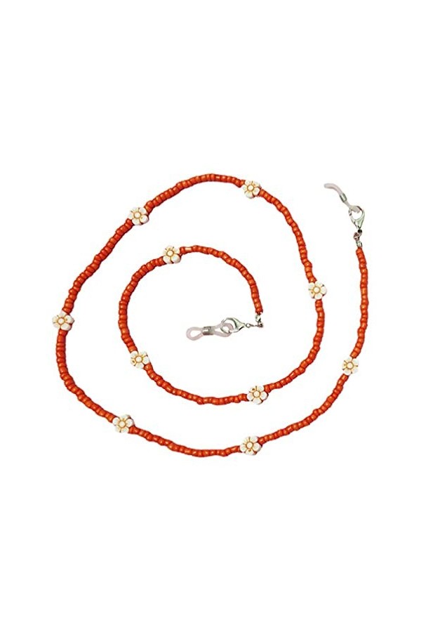 Holibanna Masque Aux Fleurs De Perles De Riz Support De Collier De Perles Chaîne De Lunettes De Soleil Perlée Lanière Pour Fe