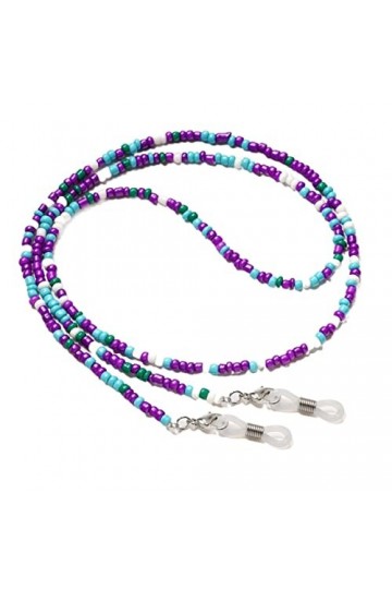 ZENYS Perces de Lunettes Lunettes Landes for Femmes Chaînes de Masque en Perles colorées Color : Transparent Grey, Size : 1 