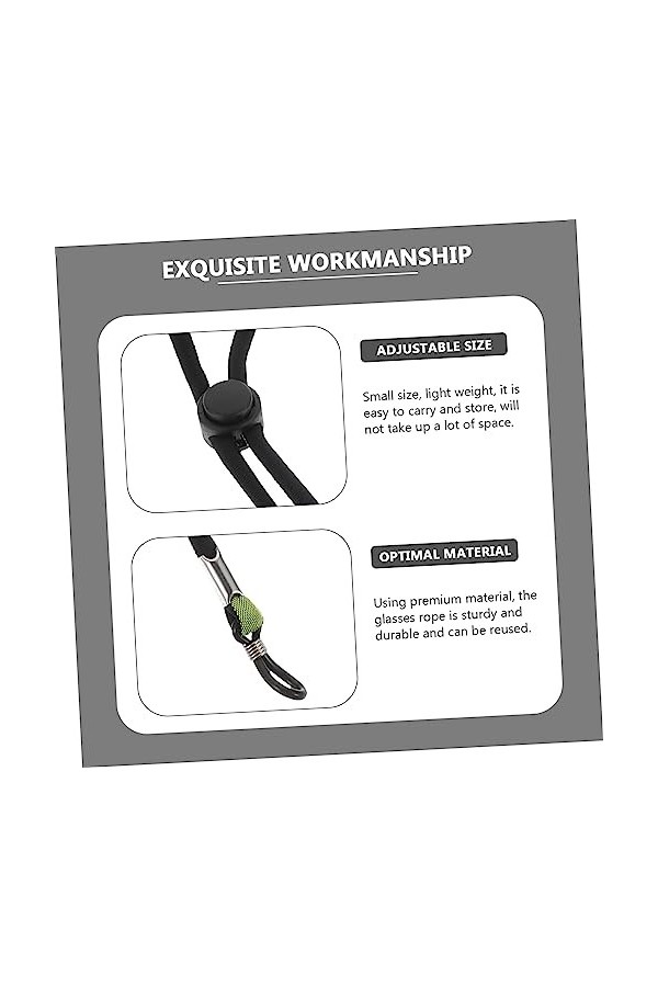 DOITOOL 5 Pièces Cordon De Lunettes Réglable Porte-Verres Lunettes De Soleil Lunettes De Soleil Sangle De Chaîne Lanière De P