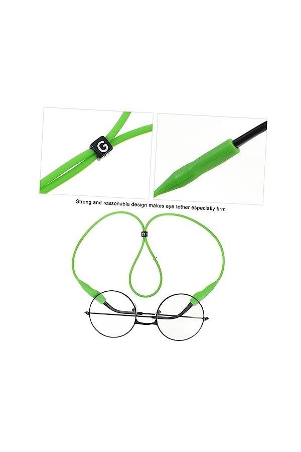 Housoutil 5 Pièces Silicone Lunettes Sangle Lunettes Sangle Corde Sangle Id Badge Lanière Bandanas Extension Chaîne Lunettes 