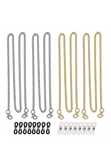 Lowats Chaine de Lunettes 4 Pièces Chaîne de Lunettes Cordon Cordon Lunettes pour Lunettes Lunettes de Soleil Lunettes de Lec