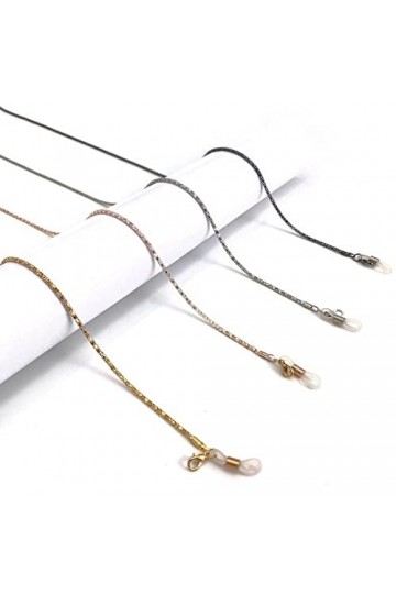 Srup 4 Pcs Lunettes chaîne Bandeau, Sangle de retenue de lunettes, Lunettes chaîne Métal, Chaîne de lunettes, Porte-lunettes 