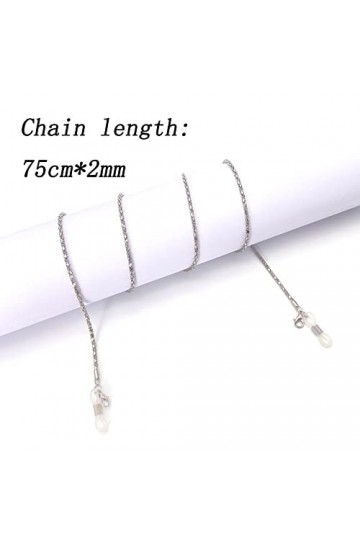 Srup 4 Pcs Lunettes chaîne Bandeau, Sangle de retenue de lunettes, Lunettes chaîne Métal, Chaîne de lunettes, Porte-lunettes 