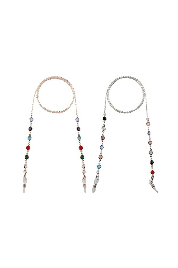 Zeayebsr Chaînes de Lunettes Support de Sangle de Lunettes Perle Sangle de Collier de Lunettes Chaîne de Lunettes pour Femmes