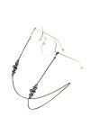 Soapow Chaîne de lunettes en métal avec cordon de maintien pour lunettes