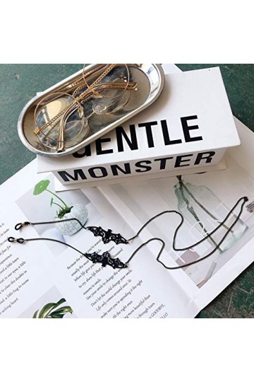 Soapow Chaîne de lunettes en métal avec cordon de maintien pour lunettes