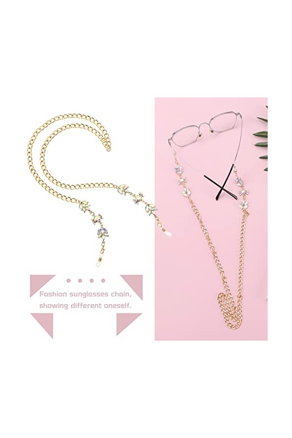 The Lord of the Tools Chaîne de Lunettes de Soleil en Cristal Chaîne de Lunettes de Mode Strass Chaîne de Masque de Visage Ac