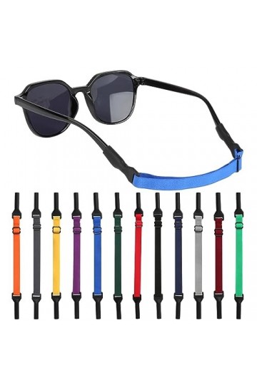 ZEFAN Lot de 12 cordons de lunettes réglables - Antidérapants - Pour homme et femme - 12 couleurs, Colorful, 20