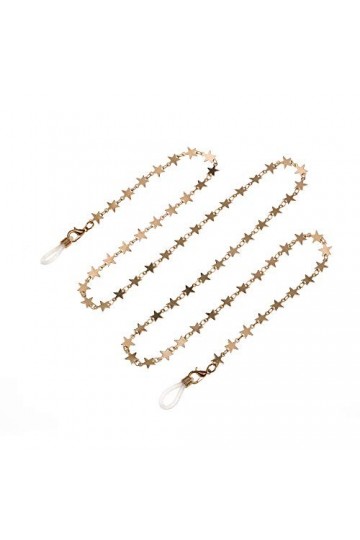 Contacta Contacta Chaîne porte-lunettes - Doré avec étoiles - 21 g