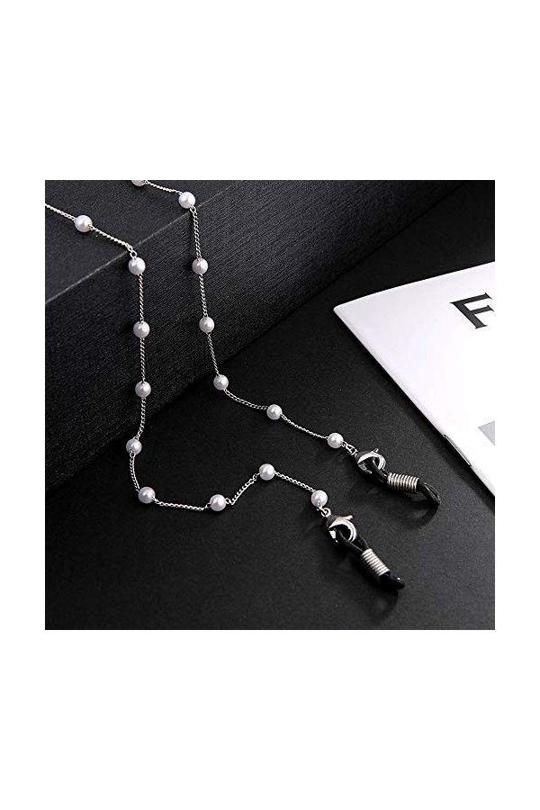QYLB Perles de Lunettes de Lecture Lunettes Mode Lunettes Perle Collier de retenue Support avec Support de Lunettes de Soleil