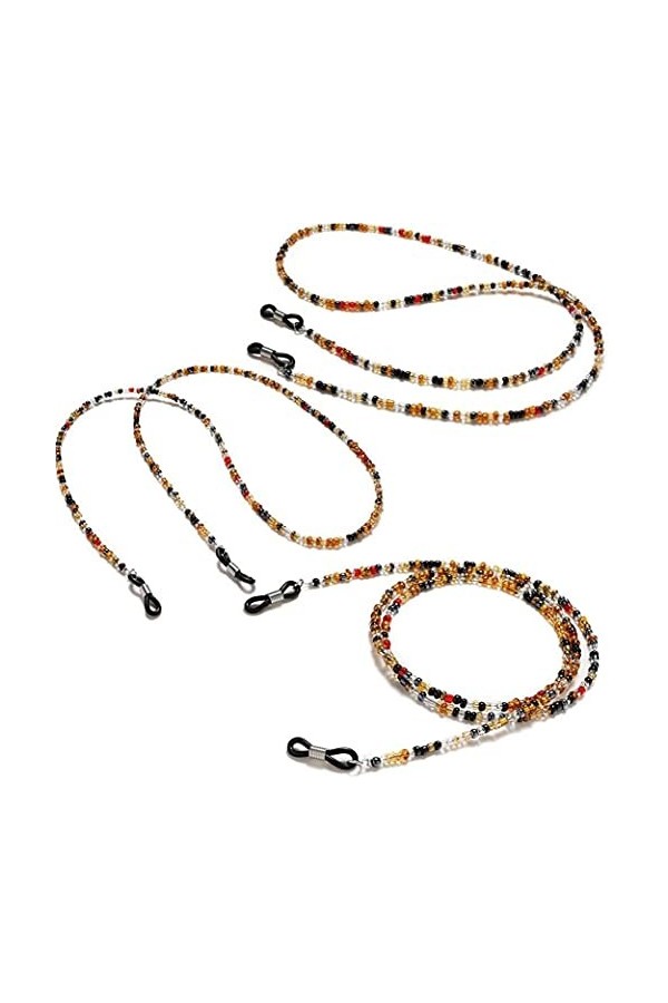 3pcs Lunettes De Vue Chaîne Collier Perle Verres Eeywear Chaîne Collier Lanyard Corde Lunettes Cordes