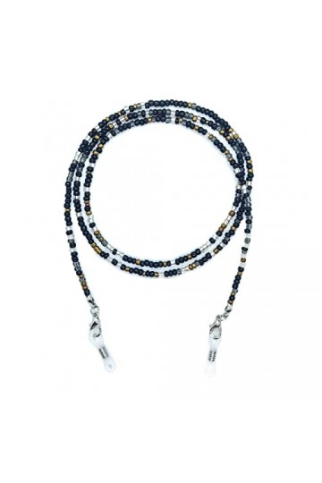 EVSER Chaînes Lunettes Longe for Femmes coloré perlé Lunettes retenue élégant Lunettes Cordon Color : Noir, Size : 1 