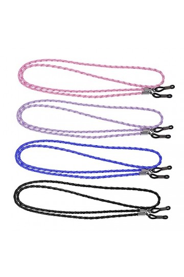 Angoily 4Pcs Collier De Lunettes De Soleil Support De Couverture De Visage Lanière De Couverture De Visage Cordon De Chaîne D