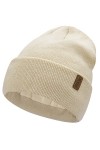 Bequemer Laden Femme Homme Hiver Chaud Bonnet Tricot Slouchy Casquette Crâne avec Doublure Polaire