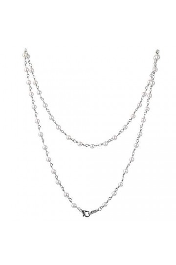 Cymwer Multifonctionnel Cordon De Verre Retenue Masque Clip Perles Perles Chaîne Collier Lanière