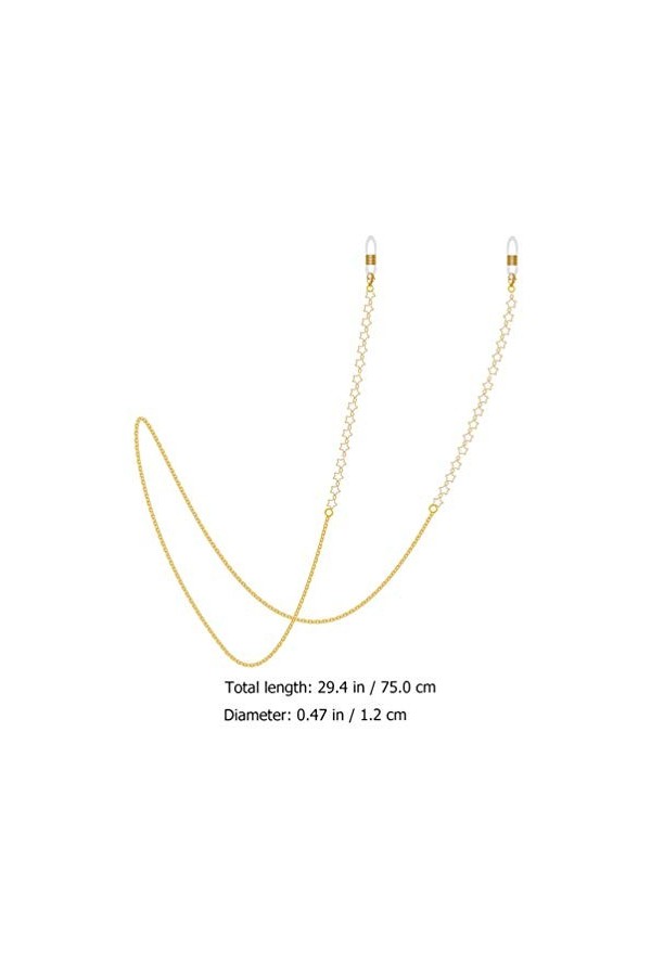EXCEART Masque De Cou 2 Pièces Titulaire De Lunettes Chaîne Étoiles Forme Collier De Lunettes Chaîne Sangle avec Lanière pour