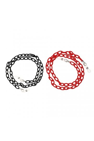 CALLARON 2 Pièces Chaîne De Lunettes En Acrylique Cordon Couvre-visage Cordon à Lunettes De Masque Chaîne De Cou Couvrant Le 