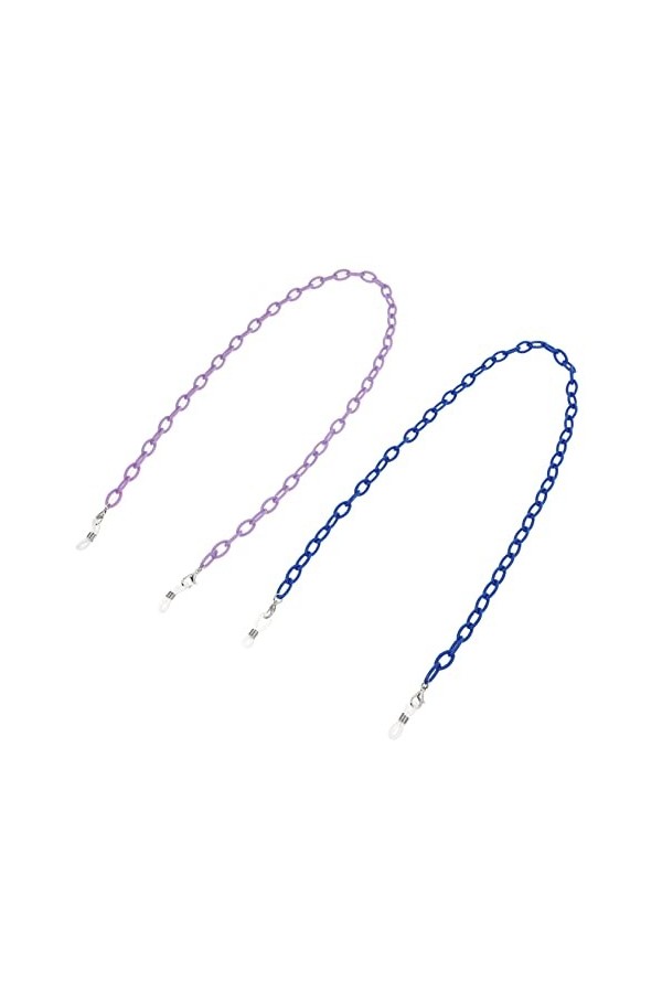 CALLARON 2 Pièces Chaîne De Lunettes En Acrylique Cordon Couvre-visage Cordon à Lunettes De Masque Chaîne De Cou Couvrant Le 