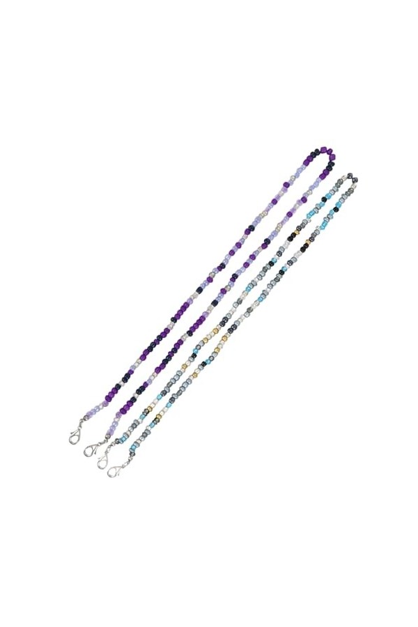 Hemobllo 2 Pcs Lunettes Masque Chaîne Boucle DOreille Sangles DExtension Perles Lunettes De Soleil Chaîne Visage Longes Rég