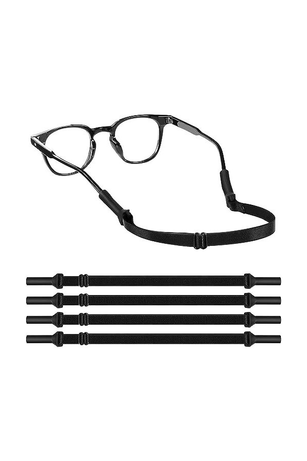 ZKGYUS 5 Pcs Cordons Lunettes,Ficelle Sangle de Lunettes, Sangles de Lunettes Réglables Universel pour Hommes, Femmes, Enfant