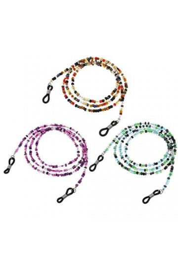 LIPIODOL Sangle de lunettes Cordon de masque multifonctionnel avec chaîne de perles pour masque de visage - Accessoire détach