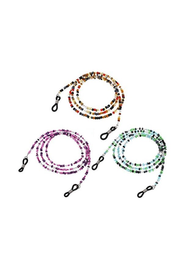 LIPIODOL Sangle de lunettes Cordon de masque multifonctionnel avec chaîne de perles pour masque de visage - Accessoire détach
