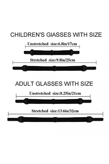 HAOXYO 8 Pièces Cordon Lunettes,2 Tailles de Tailles Différentes Chaine Pour Lunette,Verres non Glisses Réglables Fixés for O