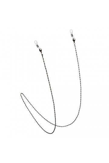 Baoblaze Chaîne Lunettes Perlé Porte-lunettes Sangle de Retenue Collier Lunettes - Noir, 70 cm
