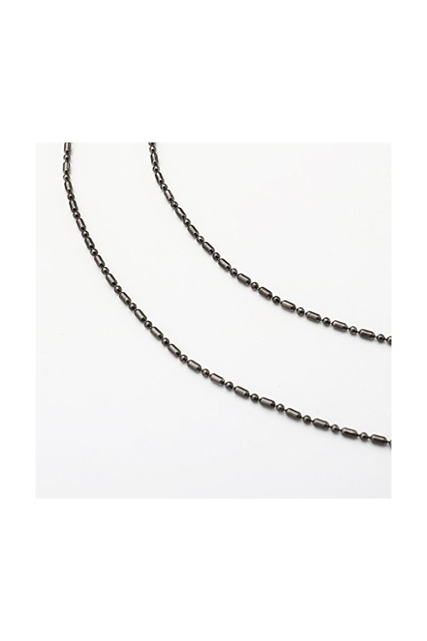 Baoblaze Chaîne Lunettes Perlé Porte-lunettes Sangle de Retenue Collier Lunettes - Noir, 70 cm