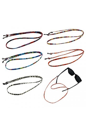 5 Pièces Chaîne Lunettes,Cordon Lunettes,Attache Lunettes,Titulaire Chaîne Collier,Perles Chaîne Lunettes de Soleil,Pour femm