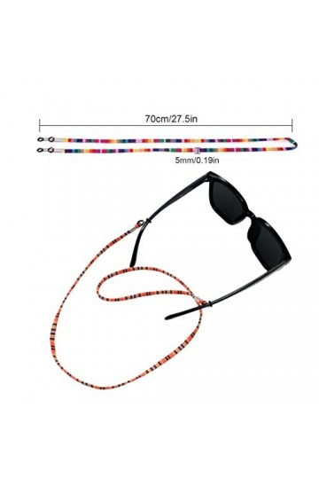 5 Pièces Chaîne Lunettes,Cordon Lunettes,Attache Lunettes,Titulaire Chaîne Collier,Perles Chaîne Lunettes de Soleil,Pour femm