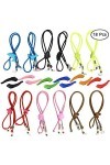 SENHAI 12pcs sangle de lunettes pour enfants & 6 paires de crochets doreille en silicone, Sangles de lunettes de sport ajust