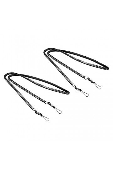 sourcing map Lunettes Support Sangle Cordon, 2Pcs 28" Lunettes Soleil Ficelle Sangle Autour Cou Lunettes Chaîne Chapeau Sangl