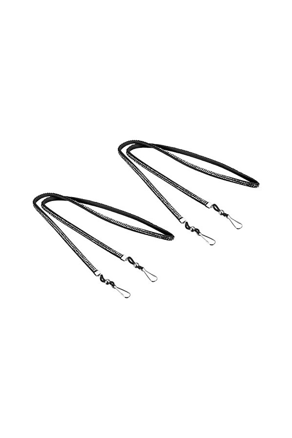 sourcing map Lunettes Support Sangle Cordon, 2Pcs 28" Lunettes Soleil Ficelle Sangle Autour Cou Lunettes Chaîne Chapeau Sangl