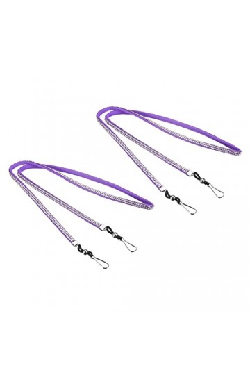 sourcing map Lunettes Support Sangle Cordon, 2Pcs 28" Lunettes Soleil Ficelle Sangle Autour Cou Lunettes Chaîne Chapeau Sangl