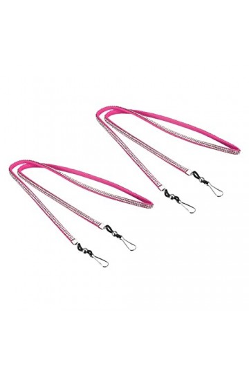 sourcing map Lunettes Support Sangle Cordon, 2Pcs 28" Lunettes Soleil Ficelle Sangle Autour Cou Lunettes Chaîne Chapeau Sangl