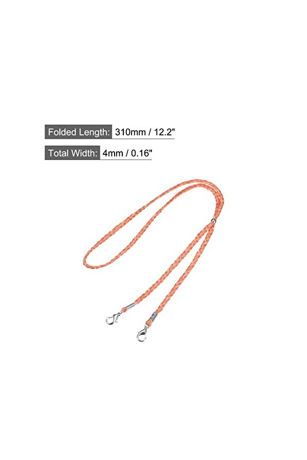 sourcing map Lunettes Support Sangle Cordon, 2Pcs 12" Lunettes Soleil Ficelle Sangle Autour Cou Lunettes Chaîne Chapeau Sangl